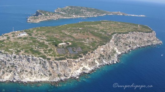 San Nicola and Capraia.  Yes those are solar panels down there!