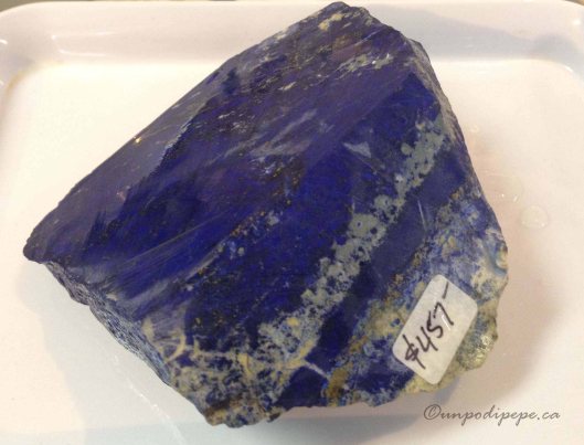 Lapis lazuli from the Sar-i-Sang mines in Afghanistan, courtesy of Mountain Gems, Burnaby BC. 