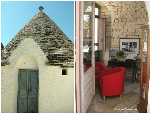 Exterior of a single trullo and interior of a trullo photo and art gallery