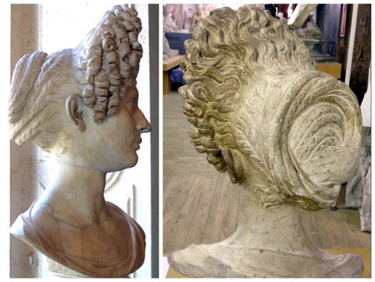 Fonseca bust, side and back view (the back view is of a plaster cast ) Photos Wikimedia Commons