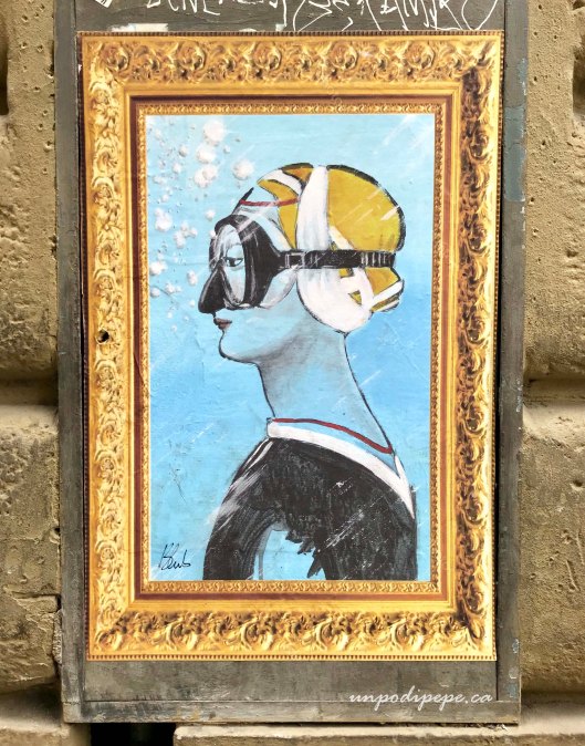 Blub street art firenze L'arte sa nuotare