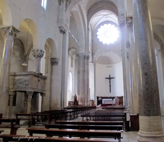 Troia Cathedral, relief sculpture on pulpit