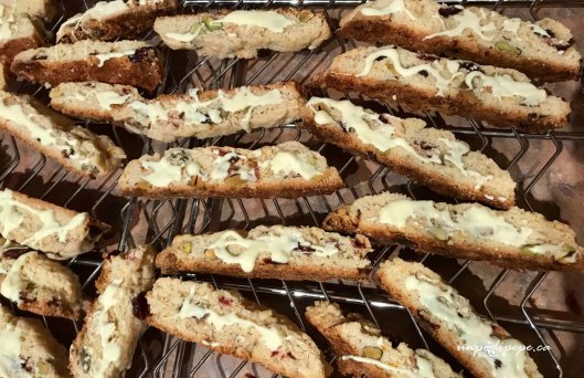 Cranberry pistachio biscotti