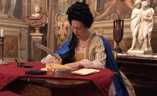 Anna Maria Luisa de' Medici signing the Patto di Famiglia