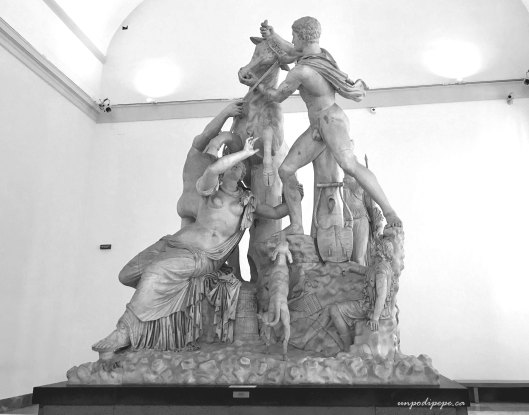 Marble sculpture Toro Farnese in MANNapoli