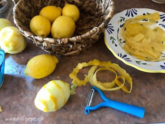 Making limoncello