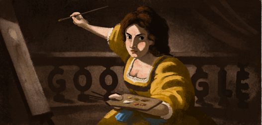 Google doodle of Artemisia Gentileschi